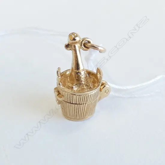 9CT CHAMPAGNE BUCKET CHARM 3.44