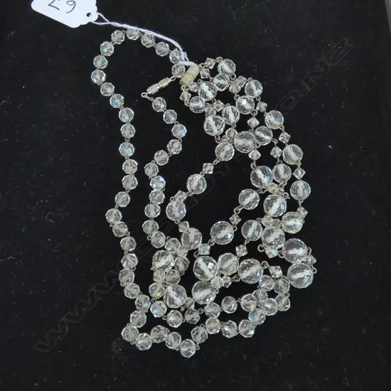 TWO VINTAGE CRYSTAL NECKLACES