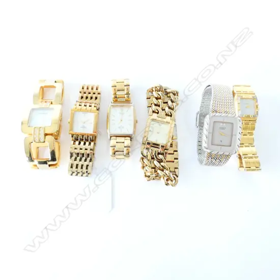 TISSOT GOLD PLATED MOP FACE & 5 OTHER LADIES WATCHES