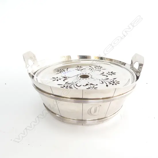 LATE VICTORIAN S/PLATE CHAFFING/BUTTER DISH