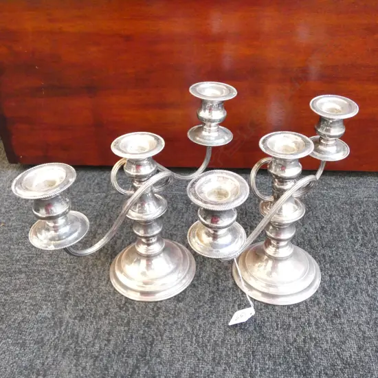 PR SILVER PLATE TABLE CANDLEABRA 