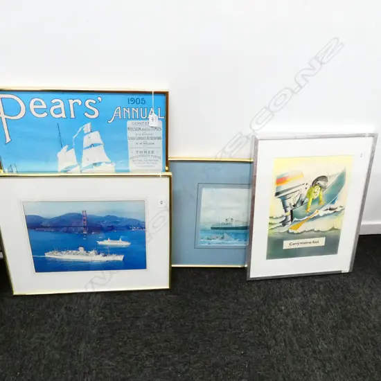 4 PRINTS NAUTICAL THEMES 625 X 470MM
