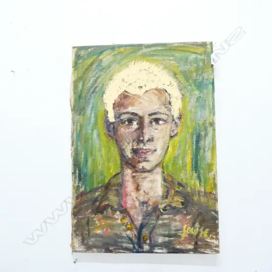 SIGNED PORTRAIT OIL ON CANVAS 420 X 610MM