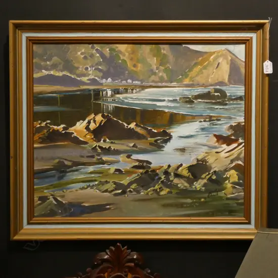 BETTY BEADLE OIL LANDSCAPE 730 MM