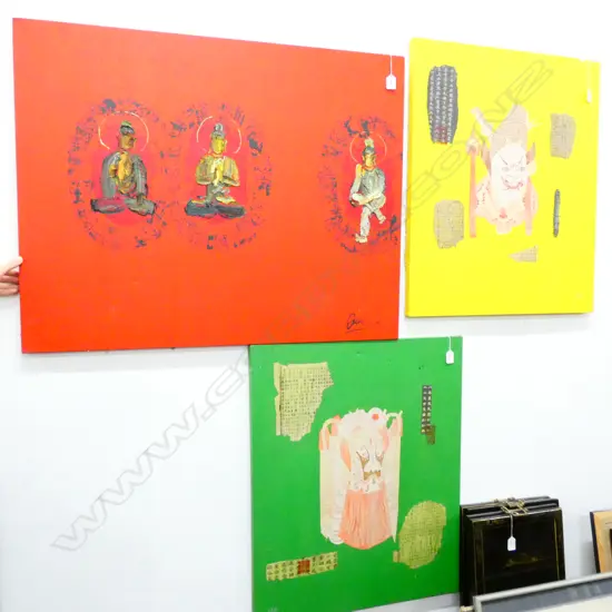 3 MIXED MEDIA ARTWORKS 