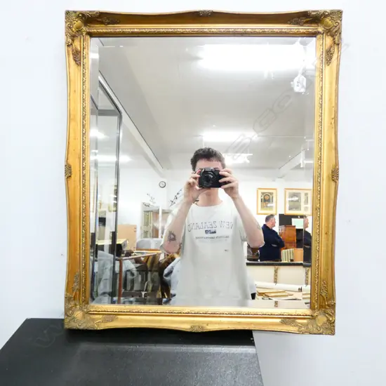 GILT FRAMED MIRROR H 720 MM