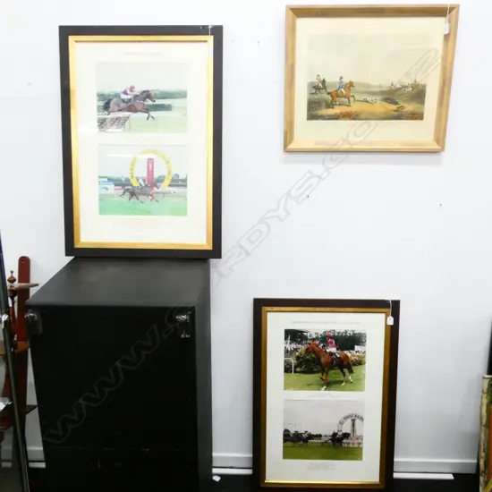 HORSE PRINT & PR FRAMED HORSE RACING PHOTOS 865 X 610MM