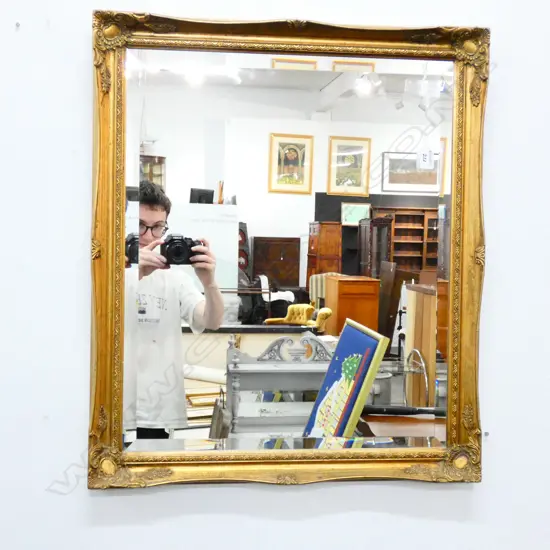 GILT FRAMED MIRROR H 700 MM