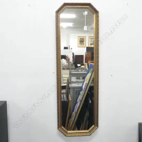 GILT FRAMED HALL MIRROR H 1160 MM