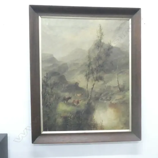 19thC LARGE LANDSCAPE OIL ON CANVAS
