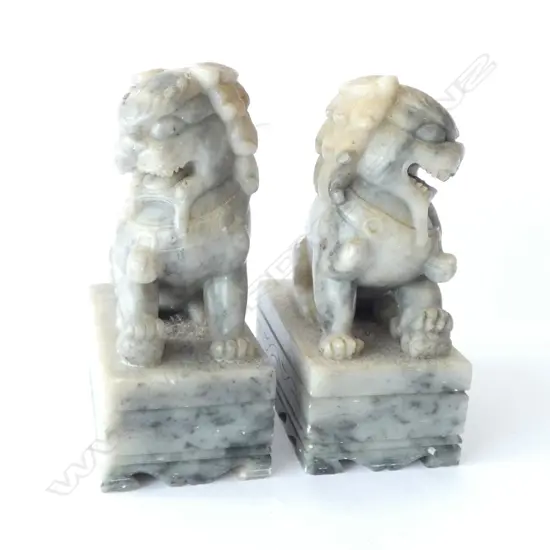 PR SOAPSTONE FU DOGS H. 120MM