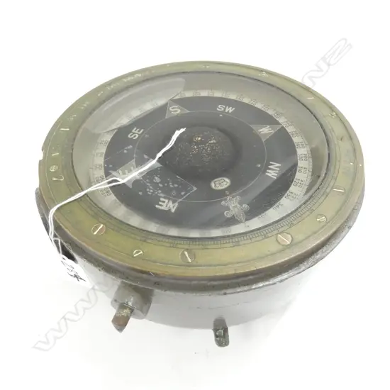 VINTAGE MARITIME COMPASS 210MM DIA
