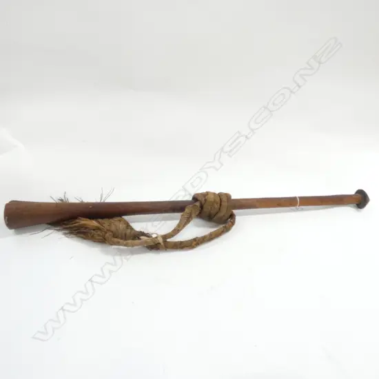 NEW BRITAIN 19thC WOODEN CLUB W FIBRE LASHING L.760mm
