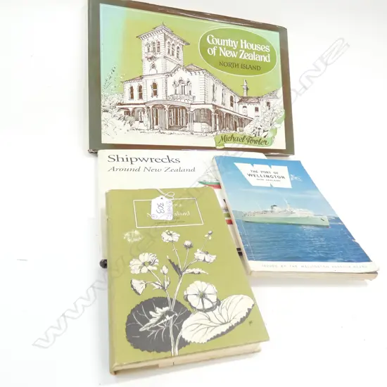 4 VOLS FLORA/N.Z/WELLINGTON PORT/SHIPWRECKS ETC