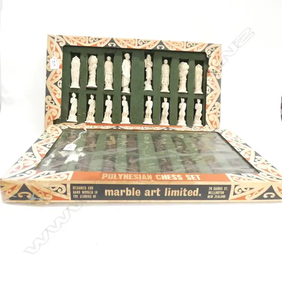 POLYNESIAN CHESS SET RESIN 