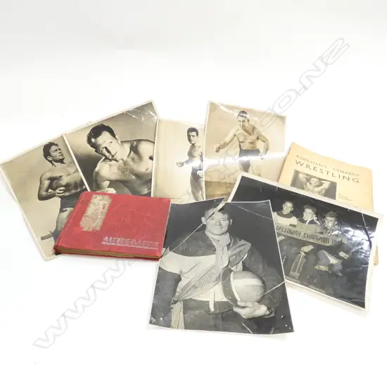 ASST WRESTLING+SPEEDWAY PHOTOS C 1940