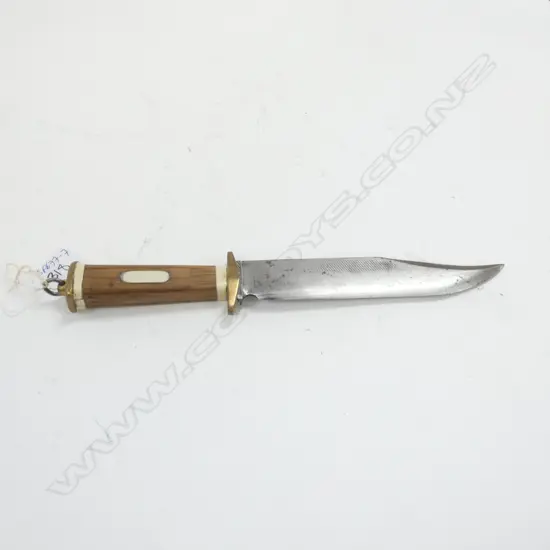 BOWIE KNIFE WOOD BRASS & IVORY? HANDLE L.300mm