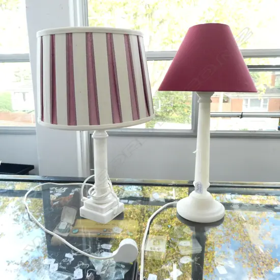 2 ALABASTER LAMPS H 510 MM