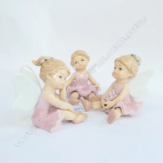 3 BELLAWARE PORCELAIN ANGELS