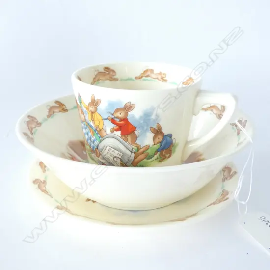 ROYAL DOULTON BUNNYKINS BOWL + CUP & SAUCER