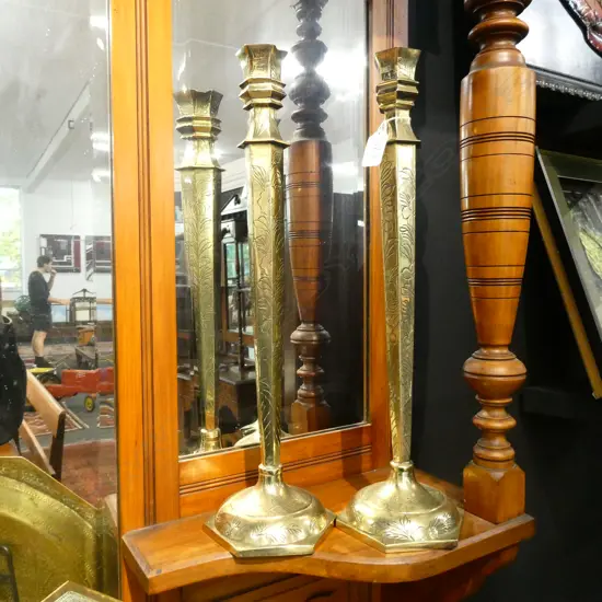 PR TALL BRASS CANDLESTICKS