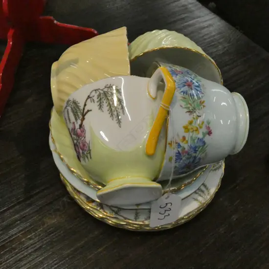 FOUR ASSORTED AYNSLEY TRIOS