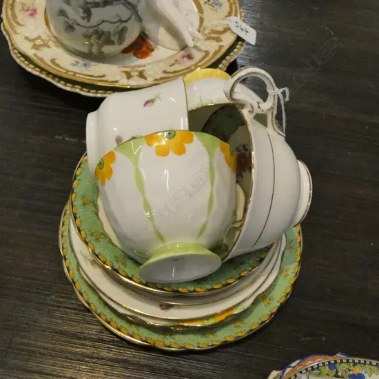 FOUR ASSORTED AYNSLEY TRIOS