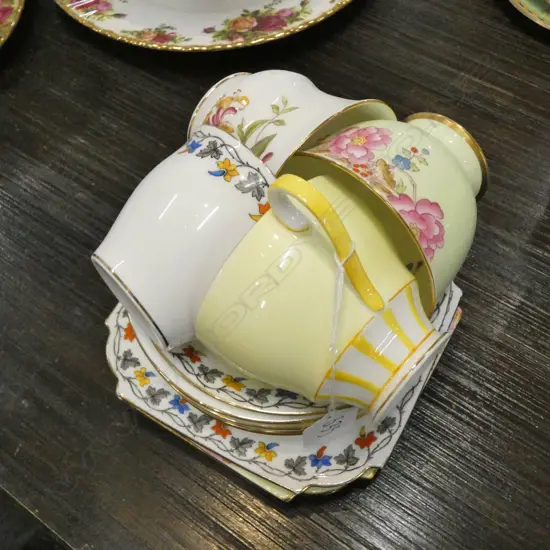 FOUR ASSORTED  AYNSLEY TRIOS