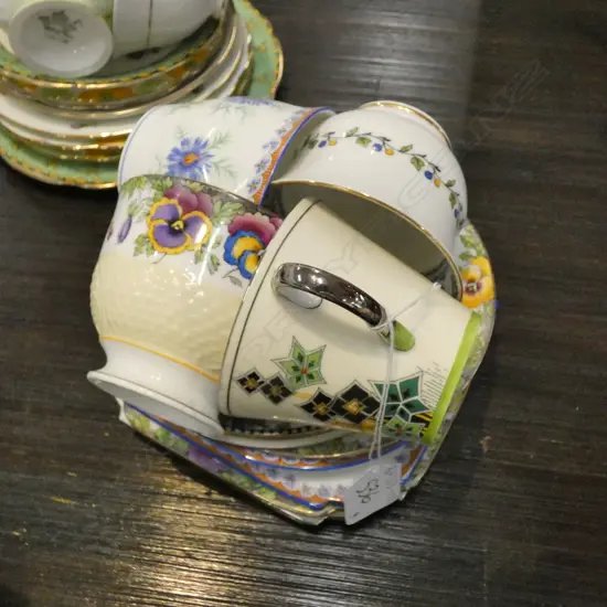 FOUR ASSORTED AYNSLEY TRIOS