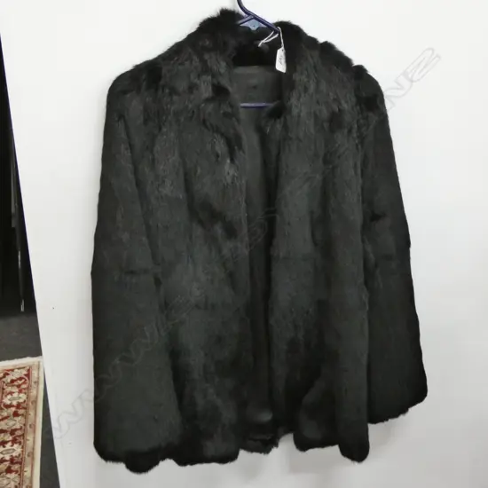 FRENCH BLACK FUR COAT 