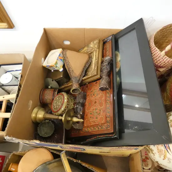 COLLECTION MISC CHINA, BRASS, ETC. & PORTRAIT OF AMBROSE SMALES