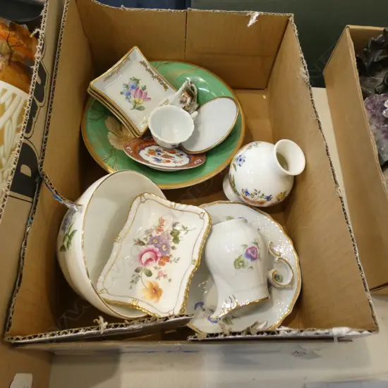SMALL BOX OF FANCY CHINA