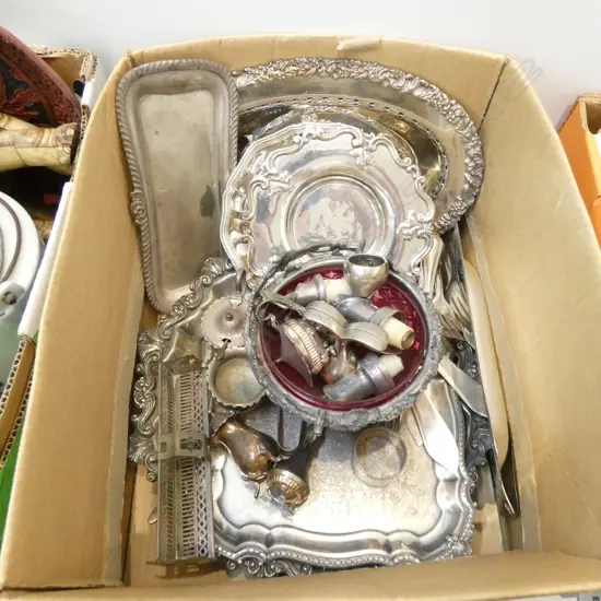 BOX LOT SILVERPLATE