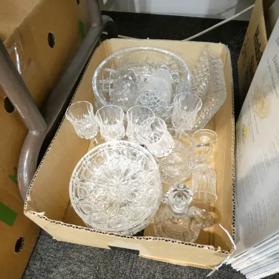 BOX LOT ASST. CRYSTAL 