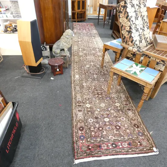 HAND KNOTTED WOOL PILE RUNNER 5200 X 850MM