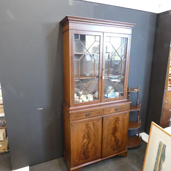 GEORGIAN STYLE BOOKCASE CHIFFONIER H 1970 MM