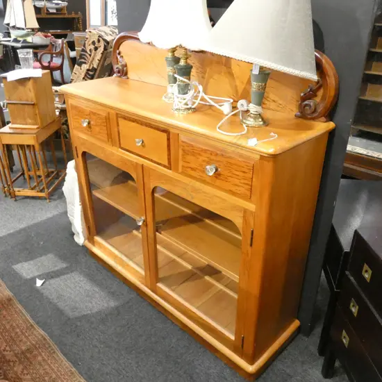 COLONIAL KAURI GLAZED DOOR CHIFFONIER H. 1325MM W. 1250MM