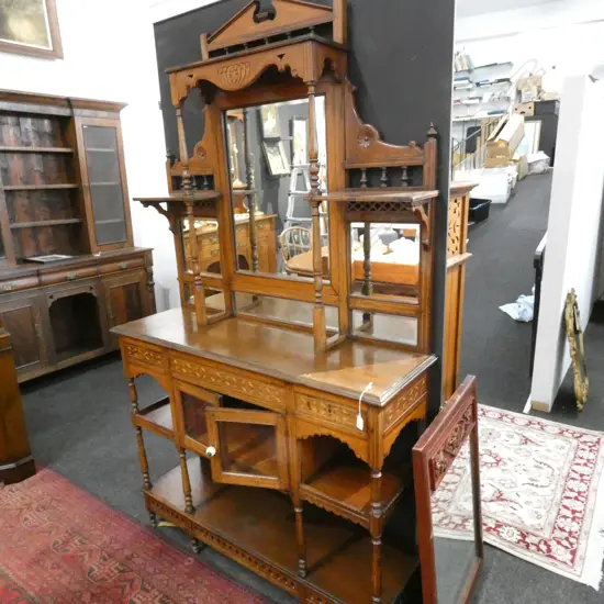 ANGLO-INDIAN MIRROR BACKED SIDEBOARD 