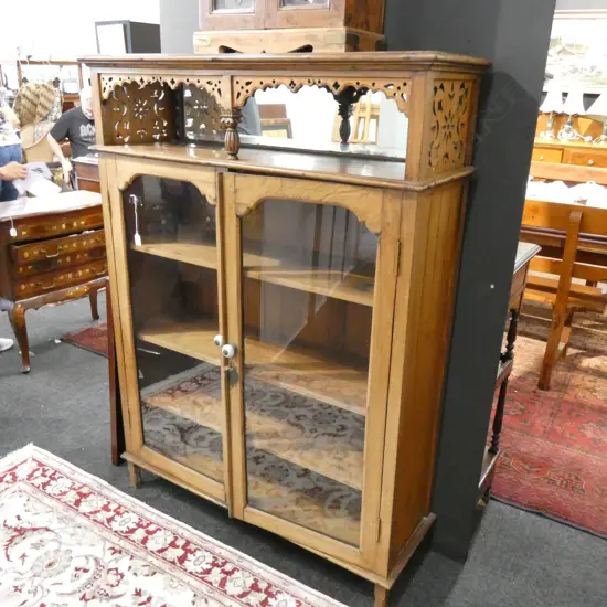 ANGLO-INDIAN GLAZED CUPBOARD W 1040 MM