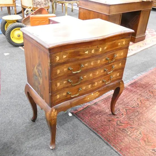 INDIAN BRASS INLAID CANTEEN NO CUTLERY W 680 MM