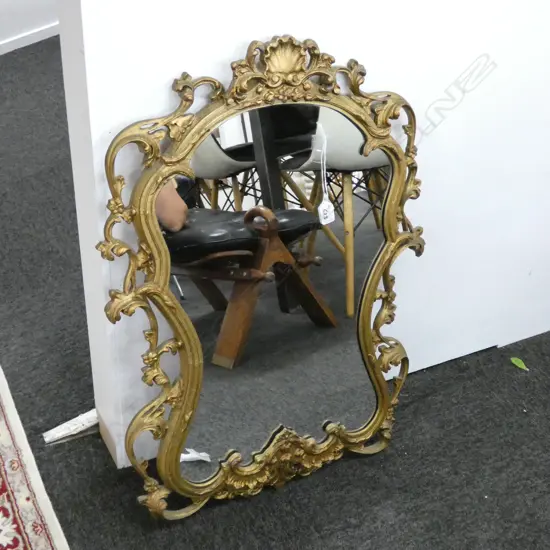 ORNATE GILT FRAMED MIRROR H 800 MM