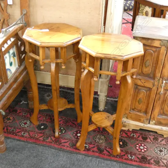  PR OF OCTAGONAL SIDE TABLES H 620 MM