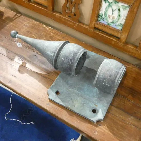 ARCHITECTURAL BRONZE FLAGPOLE MOUNT OFF A BUILDING