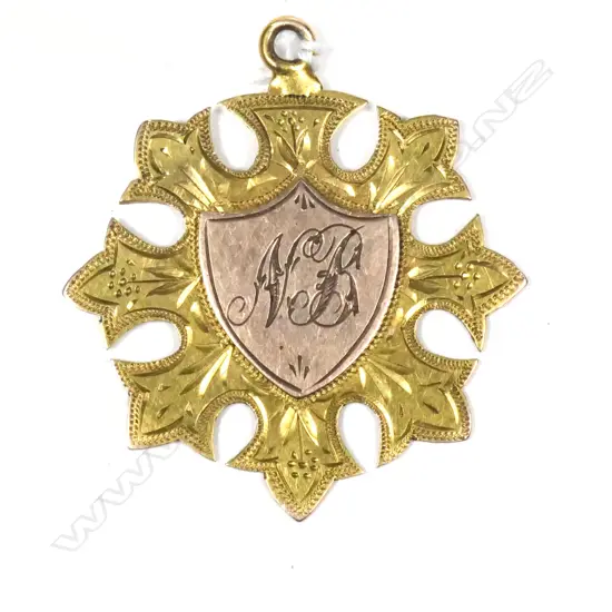 9ct COLONIAL FOB MEDALLION....