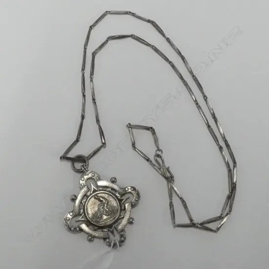 SILVER CYCLING MEDAL ON CHAIN