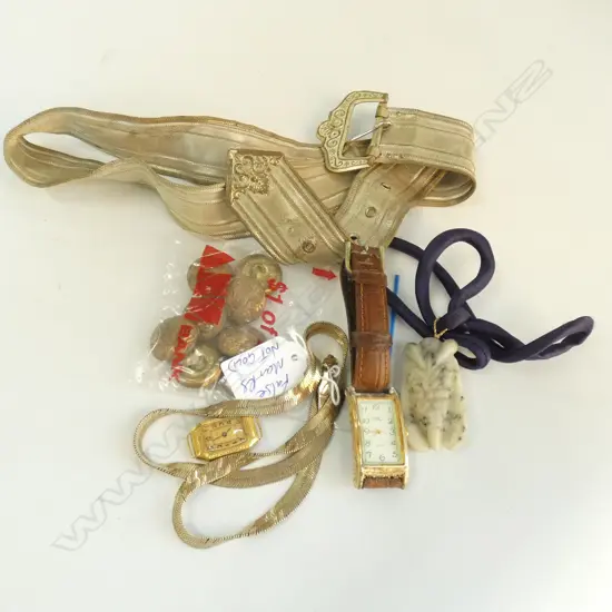 BAG MILITARY BUTTONS BELT CICADA PENDANT WATCH ETC