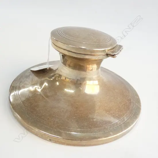 SILVER CAPSTAN INKWELL Birmingham 1918 by Edward Souter Barnsley