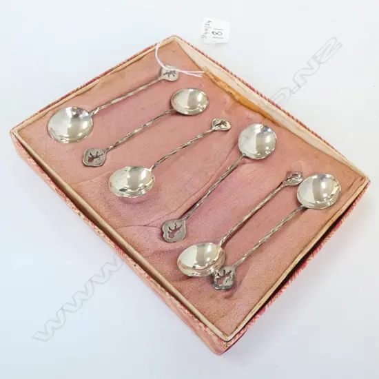 CASED SET STERLING SILVER COFFEE SPOONS