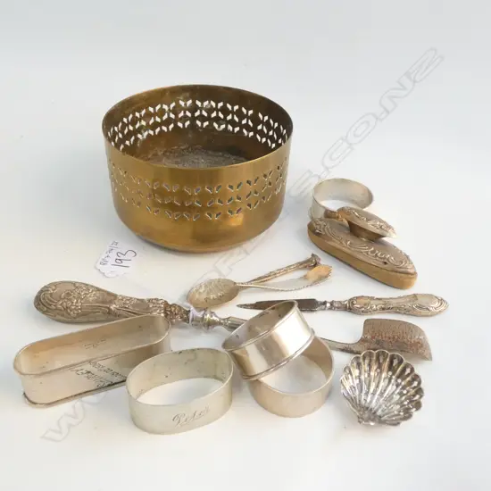 SILVER NAPKIN RINGS, OTHER SILVER, ETC