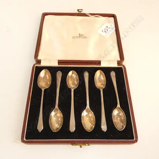 6 CASED TEASPOONS SHEFFEILD 1949 52 GRAMS